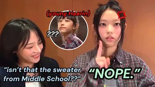 Minji LAUGHS about Haerin’s Middle School SWEATER INCIDENT | NewTea