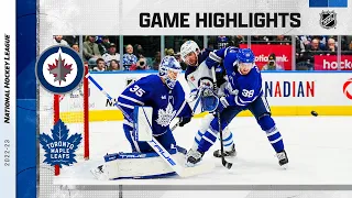 Jets @ Maple Leafs 1/19 | NHL Highlights 2023