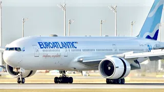 (4K) RARE! Euroatlantic Airways Boeing 777-200ER (CS-TSX) Arrival at Munich Airport!