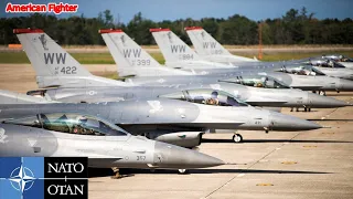 U.S. Military F-16 Fighter Jet Arrive at the Ukraine Border and Deploy to the Battlefield