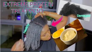 EXTREME PROTEIN Treatment for DAMAGED HAIR//REPAIR SPLIT ENDS,DULL HAIR & HAIR  SHEDDING