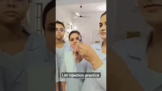 I.M injection practice time |gnm nursing students life 💉 #shorts #viral #firozbi #anm