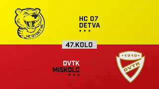 47.kolo HC 07 Detva - DVTK Miskolc HIGHLIGHTS