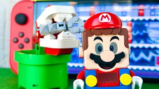 Lego Mario Enters Nintendo Switch to Find a Key | Princess Peach is in Trouble #nintendomario