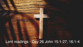 Lent readings - Day 27 John 15:1-27; 16:1-4