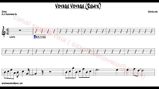 Voyage Voyage - Desireless - Sax Remix - Sheet music(Eb)