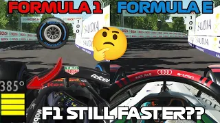 Is F1 With Wet Tires Actually Faster Than Formula E?? | F1 VS FE