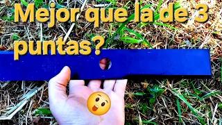 Pruebo la cuchilla plana de 2 puntas