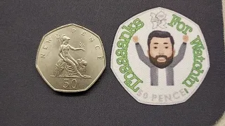 BONUS POINTS - What year was my old 50 pence coin made?