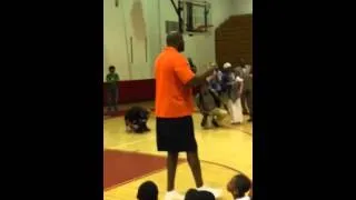 Magic Johnson teaches kids the Fundamentals of basketball.