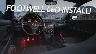 EASY & CHEAP Footwell LED Install! | Off-Road Mazda 3 Mods