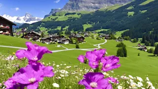 Golden Autumn In Switzerland🇨🇭Driving In Swiss Mountain Village GRINDELWALD To LAUTERBRUNNEN