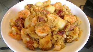 How to make Smothered Potatoes with Shrimp and Smoked sausage