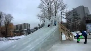 Ледяная горка в Екатерининском парке