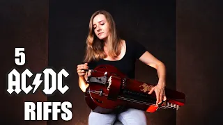 5 AC/DC riffs on hurdy gurdy