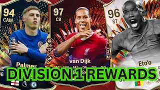 TEAM Of THE SEASON DIVISON 1 RANK 1 REWARDS!!!!!