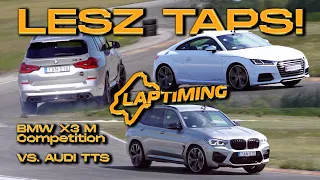 Lesz TAPS! - Audi TTS vs. BMW X3M Competition (Laptiming Ep. 276.)