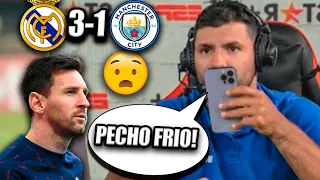 MESSI llama al Kun Agüero durante el partido