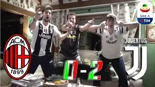 MILAN 0-2 JUVENTUS | LIVE REACTION *EPICA* TIFOSI JUVENTINI al GOL di RONALDO HD!! [GODURIAA]