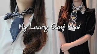 [Luxury Scarf Haul] 7 types of scarves & styling tips l Dior Mitzah, LV Bandeau, Hermes Twilly