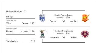 Football Bettng. Desna - Inhulets / Levante - Athletik