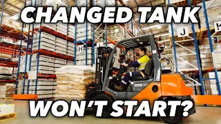 Forklift Won't Start after Changing Propane Tank | Riser Forklift | Inland Empire | 951.775.5648