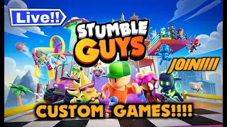 (LIVE) STUMBLE GUYS CUSTOM GAMES LEADERBOARD WITH VIEWERS!! ALL SERVERS WELCOME!!
