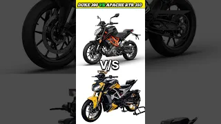 KTM Duke VS TVS Apache RTR 310 😯 #shorts #satyarider