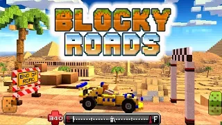 Blocky Roads - Новая машина и безумный уровень. Игра с графикой от МАЙНКРАФТ