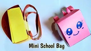 Origami Mini Backpack | How to make a Paper Bag Very Easy | Paper School Bag | Kids Craft ideas