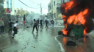 Angry protests outside US embassy in Lebanon