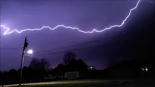 3-22-2022 - Amazing Lightning Show, Small Hail and 60mph Wind With Early Morning Thunderstorm!