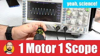 1 Motor 1 Scope - brushless motor, oscilloscope, and a cordless screwdriver