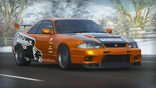 Driving The R34 SKYLINE from Need For Speed UNDERGROUND 2 Remaster Trailer, but in Forza Horizon 4