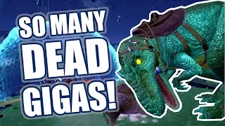 SO MANY DEAD GIGAS! - Solo Titan Tame - ARK: Official Small Tribes Pvp