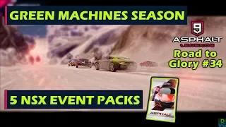 Asphalt 9: Legends - F2P RTG #34 | Green Machines Season, 5 NSX event packs