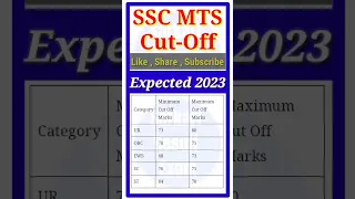 ssc mts cut off 2023 ☑️ ssc mts expected cut off 2023 | ssc mts cut off 2023 state wise #sscmts2023
