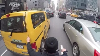 Third Person GOPRO BMX in NYC TRAFFIC