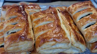 How to make minced meat/Qeema k  patties #puffpastry @ fast recipe