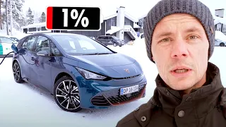 EKSTREM kuldetest af elbil - til POLARCIRKLEN i en Cupra Born 77 kWh(2023)