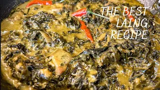 EASY LAING RECIPE | TARO LEAVES COOKED IN COCONUT CREAM | GET COOKIN'