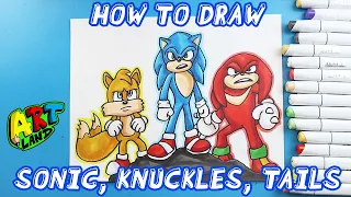 How to Draw SONIC, KNUCKLES, and TAILS