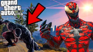 VENOM vs CARNAGE Epic Battle in GTA 5! | gta 5 mods