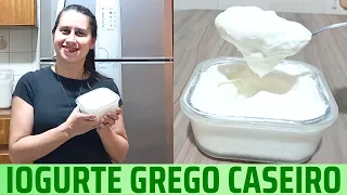 COMO FAZER IOGURTE GREGO CASEIRO COM 2 INGREDIENTES | iogurte + saudável cremoso DAIANE SALUSTRIANO