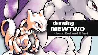 Drawing my favorite Mewtwo Sprite