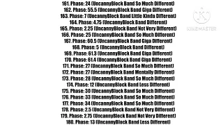 UncannyBlock Band Ultra Omega Extremely Different 101-200 List (Not Made For YouTube Kids)