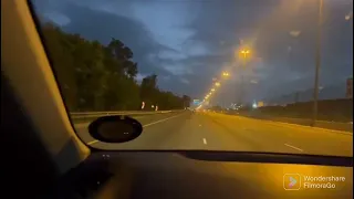 Evening Drive at Johannesburg highway, South Africa.