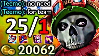 THIS TEEMO NEEDS NO TEAM (20K GOLD)