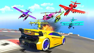 MEGA RAMPA TODOS CONTRA MI!! 100 AVIONES vs DANIREP! - GTA V ONLINE