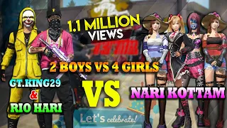 2 Boys Vs 4 Girls Best Clash Squad 2.0 Room Match Tamil | Tips&TRicks Tamil | Gaming Tamizhan
